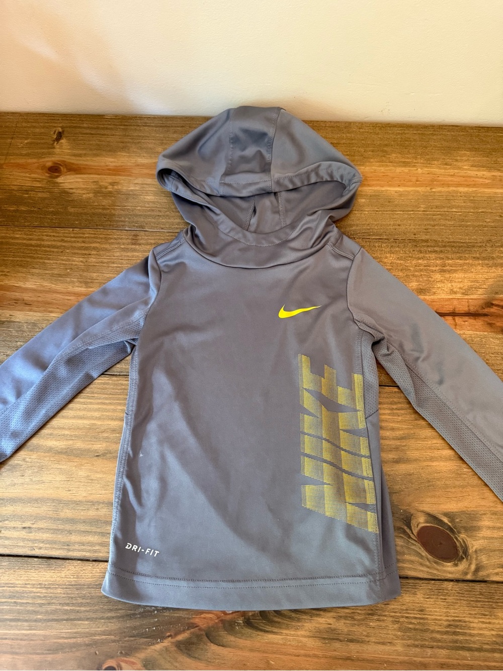 Nike Kids Gray Hooded Dri-FIT Sweatshirt, Toddler Nike, Size 3T